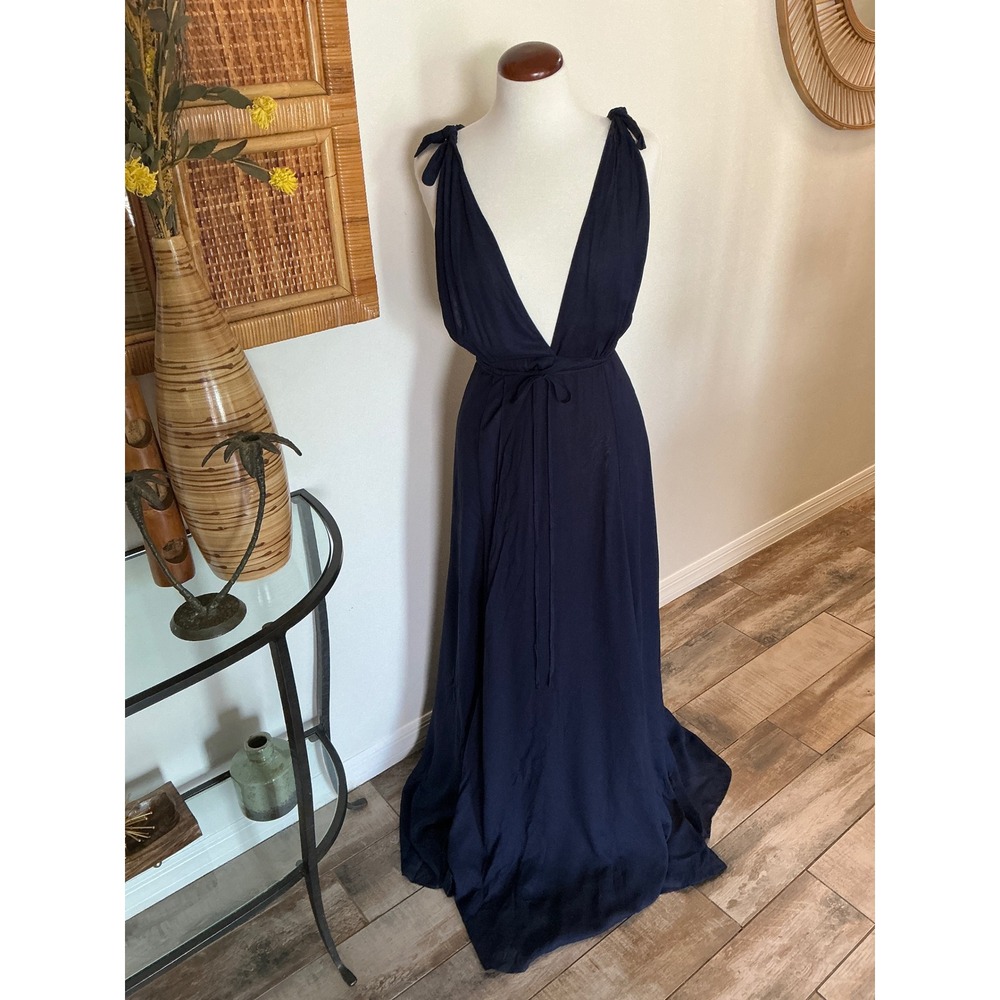 NWT Reformation Romanica Dress -MIDNIGHT BLUEsize 2 - Picture 7 of 10